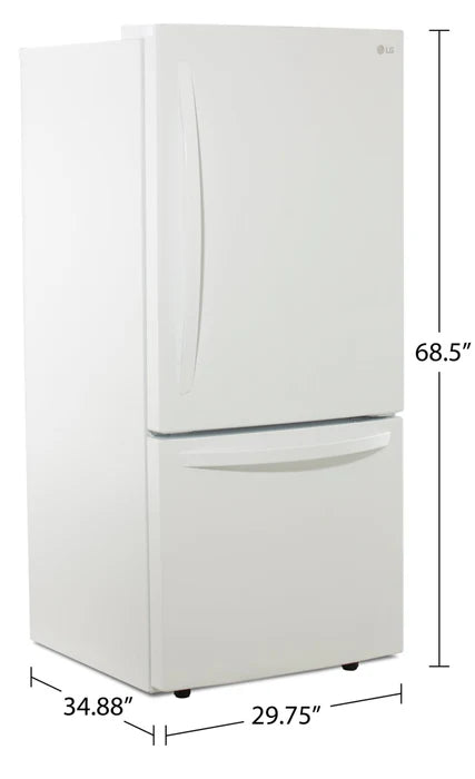 LG 22 Cu.Ft. Bottom Freezer Refrigerator LRDNS2200W