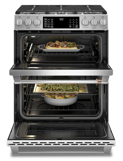 Cafe 30 Inch Slide-In Dual-Fuel Double Oven Convection Range CC2S950P2MS1