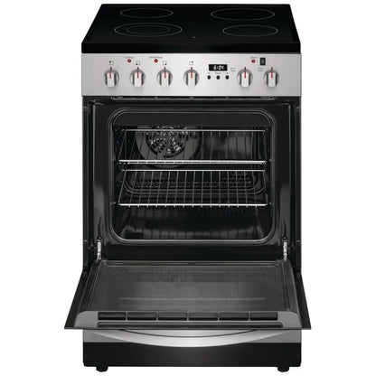Electrolux FCFE242CAS Front Control Electric Range with 5.4 cu. ft. capacity, ceramic glass cooktop, and advanced cooking features for precision and efficiency
