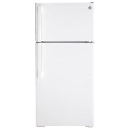 GE Energy Star® 15.6 Cu. Ft. Top Freezer Refrigerator – White (Model: GTE16DTNRWW)