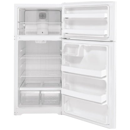 GE Energy Star® 15.6 Cu. Ft. Top Freezer Refrigerator – White (Model: GTE16DTNRWW)