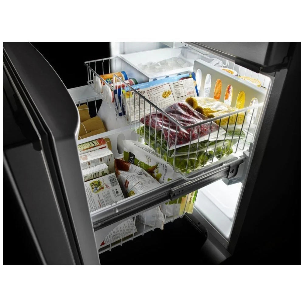 KitchenAid 25.2 Cu. Ft. 36-Inch Standard-Depth French Door Refrigerator in Black Stainless Steel