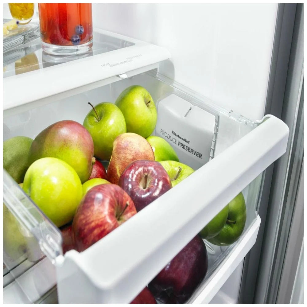 KitchenAid 25.2 Cu. Ft. 36-Inch Standard-Depth French Door Refrigerator in Black Stainless Steel