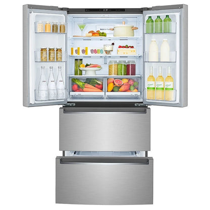 LG 19 Cu. Ft. 33 Inch Counter Depth 4-door Refrigerator LRMNC1803S