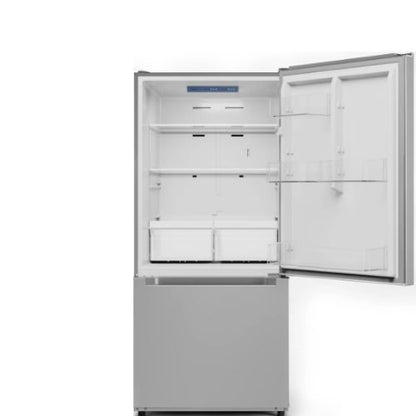 Midea 30 Inch Bottom Freezer Stainless Steel Refrigerator 19 Cu.ft. MRB19B7AST