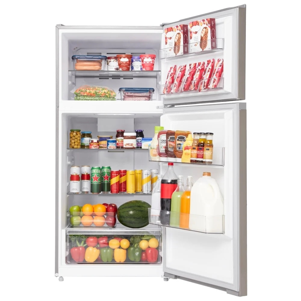 Midea MRT14D2BST 14 Cu. Ft. Top Freezer Refrigerator – Stainless Steel