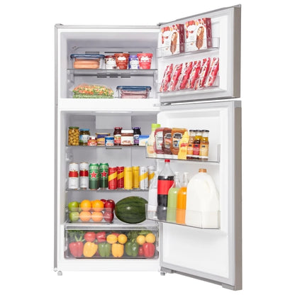 Midea MRT14D2BST 14 Cu. Ft. Top Freezer Refrigerator – Stainless Steel