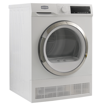 The ventless condensing operation of the Marathon MVD420W dryer, eliminating the need for external venting.