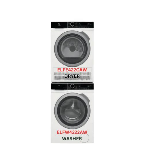 Electrolux STACKIT24W stacking kit for washer and dryer, designed for secure, space-saving vertical installation in laundry rooms