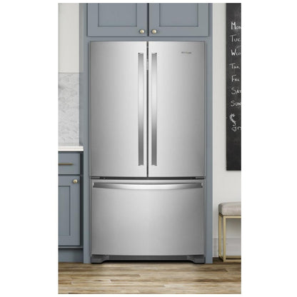Whirlpool WRF540CWHZ 36" Counter-Depth French Door Refrigerator – 20 Cu. Ft. – Fingerprint-Resistant Stainless Steel