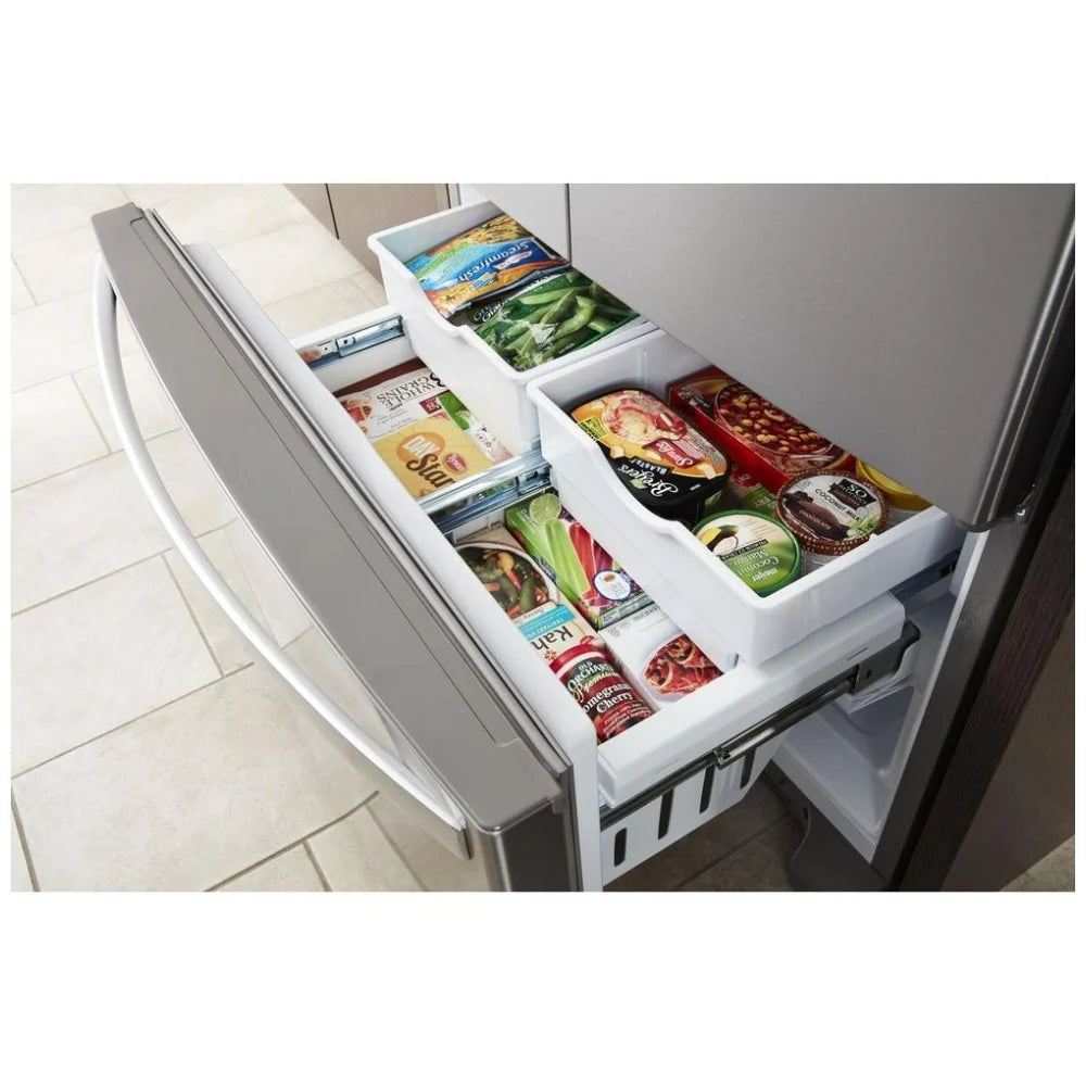 Whirlpool WRF550CDHZ 36" Counter-Depth French Door Refrigerator – 20 Cu. Ft. – Fingerprint-Resistant Stainless Steel