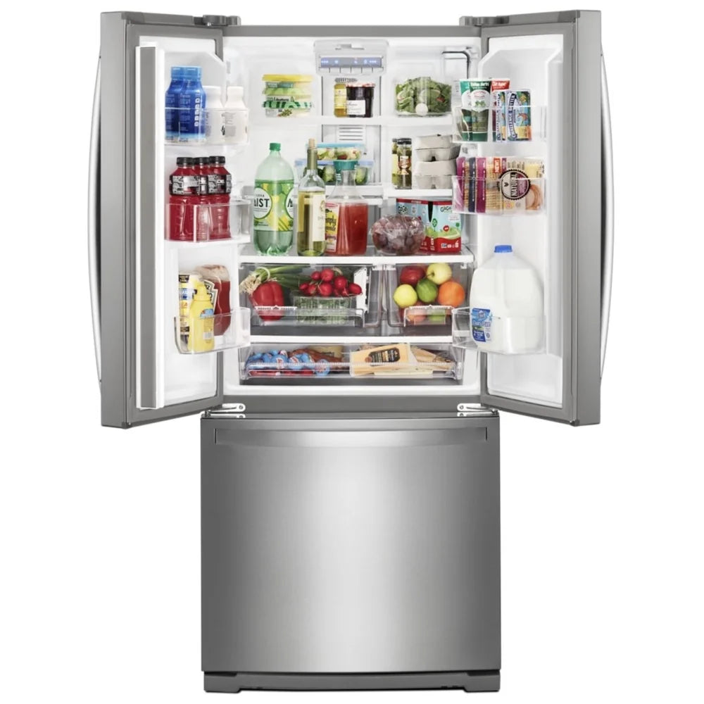 Whirlpool 30-Inch French Door Refrigerator – 19.5 cu. ft. with Electronic Touch Controls – Stainless Steel