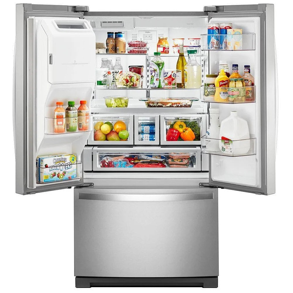 Whirlpool WRF757SDHZ 36" French Door Refrigerator – 26.8 Cu. Ft. – Fingerprint-Resistant Stainless Steel
