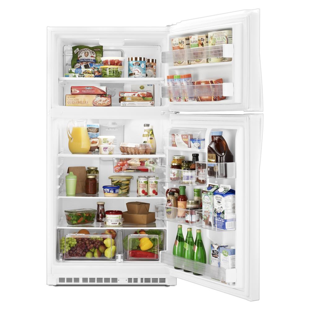 used refrigerator open