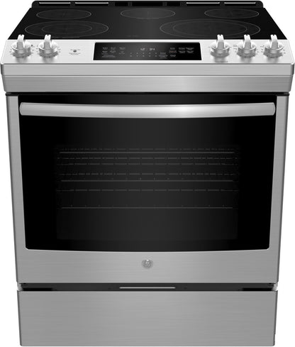 GE 30 Inch Electric Slide-in True Convection Range
