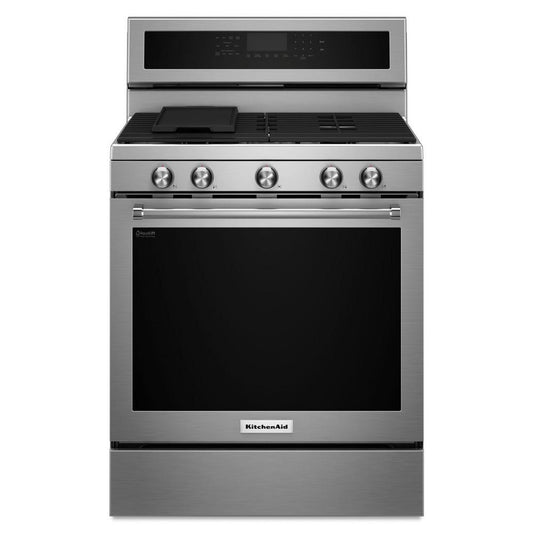 KitchenAid 30 Inch 5 Burner Gas Range With Even-heat True Convection