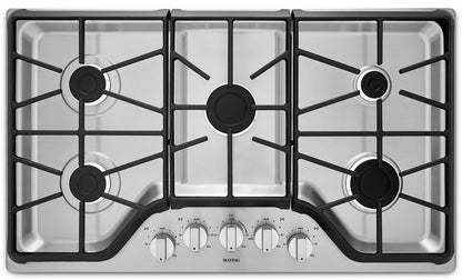 Maytag 36 Inch 5-burner Gas Cooktop With Power Burner MGC7536DS