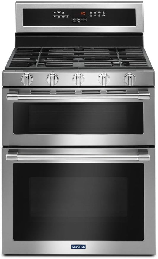 Maytag 30 Inch Double Oven Gas Range With True Convection MGT8800FZ