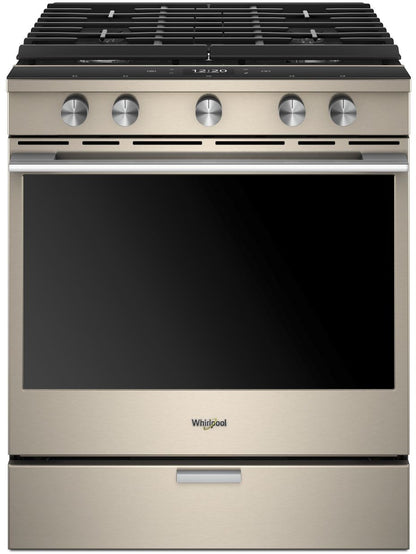 Whirlpool 5.8 Cu. Ft. Smart Front Control Gas Range With Ez-2-lift™ Hinged Cast-iron Grates WEGA25H0HZ