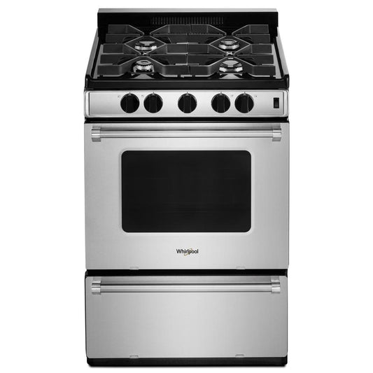 Whirlpool 24 inch Freestanding Gas Range With Sealed Burners WFG500M4HS