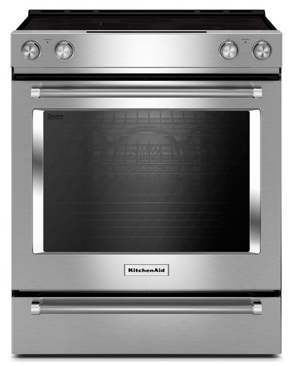 KitchenAid 30 Inch 5 Element Electric Slide-in Convection Range